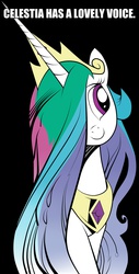 Size: 1597x3133 | Tagged: safe, princess celestia, g4, fact, female, image macro, meme, solo