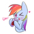 Size: 894x894 | Tagged: safe, artist:joycall6, rainbow dash, g4, blushing, cute, dashabetes, drinking, female, heart, simple background, soda, solo, tongue out, um, um!, wink