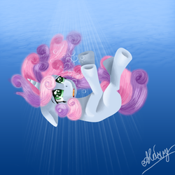 Size: 3000x3000 | Tagged: safe, artist:queen-aldzeri, sweetie belle, g4, female, high res, solo, underhoof, underwater