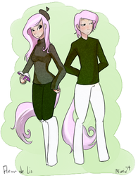 Size: 436x556 | Tagged: safe, artist:fornicata, artist:mimicpony, oc, oc only, oc:cashmere, oc:lilium, satyr, colored, offspring, parent:fleur-de-lis