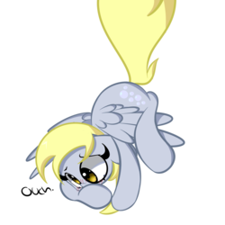Size: 1280x1280 | Tagged: safe, artist:turtlefarminguy, derpy hooves, pegasus, pony, g4, clumsy, female, injured, mare, simple background, solo, transparent background