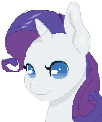 Size: 250x297 | Tagged: safe, artist:oops, rarity, g4, animated, blinking, eye shimmer, female, solo