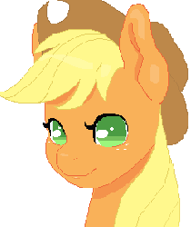Size: 250x297 | Tagged: safe, artist:oops, applejack, g4, animated, blinking, eye shimmer, female, simple background, solo
