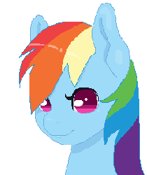 Size: 250x297 | Tagged: safe, artist:oops, rainbow dash, g4, animated, blinking, eye shimmer, female, solo