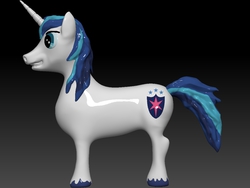 Size: 1120x840 | Tagged: safe, artist:dash attack, shining armor, pony, unicorn, g4, 3d, 3d model, male, solo, stallion