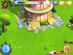 Size: 2048x1536 | Tagged: safe, gameloft, diamond tiara, filthy rich, g4, equestria's best father, father and daughter, ios