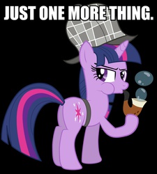 Size: 848x942 | Tagged: safe, twilight sparkle, g4, columbo, female, image macro, meme, solo