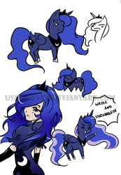 Size: 1087x1571 | Tagged: safe, artist:usagilovex, princess luna, human, g4, luna eclipsed, human ponidox, humanized