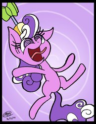 Size: 788x1015 | Tagged: safe, artist:loreto-arts, screwball, g4, female, hat, propeller hat, solo, swirly eyes, tongue out