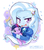 Size: 526x600 | Tagged: safe, artist:mococo, trixie, twilight sparkle, pony, equestria girls, g4, female, lesbian, plushie, ship:twixie, shipping, solo, twilight sparkle plushie, wavy mouth