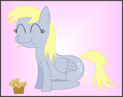 Size: 1612x1278 | Tagged: safe, artist:chris117, derpy hooves, pegasus, pony, g4, female, mare, muffin, solo, vector