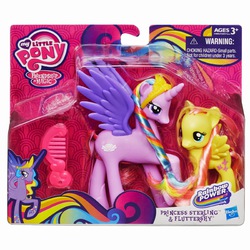 Size: 1600x1600 | Tagged: safe, fluttershy, princess sterling, alicorn, pegasus, pony, g4, official, brushable, irl, multicolored mane, photo, rainbow power, toy