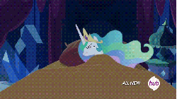 Size: 900x506 | Tagged: safe, screencap, princess celestia, g4, twilight's kingdom, animated, celestia's nightmare, female, gasp, hub logo, hyperventilating, nightmare, scaredlestia, shocked, solo