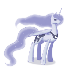 Size: 900x900 | Tagged: safe, artist:dreamhazemaster, princess luna, g4, female, simple background, smiling, solo