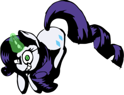 Size: 3137x2408 | Tagged: safe, artist:thepiplup, rarity, pony, unicorn, g4, inspiration manifestation, female, green eyes, high res, inspirarity, magic, simple background, slasher smile, solo, transparent background