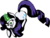 Size: 3137x2408 | Tagged: safe, artist:thepiplup, rarity, pony, unicorn, g4, inspiration manifestation, female, green eyes, high res, inspirarity, magic, simple background, slasher smile, solo, transparent background