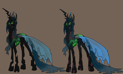 Size: 1579x946 | Tagged: safe, artist:alorix, queen chrysalis, changeling, changeling queen, g4, concept art, female, glowing, solo