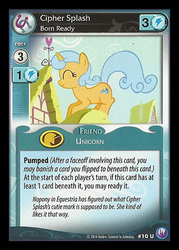 Size: 344x480 | Tagged: safe, enterplay, cipher splash, canterlot nights, g4, my little pony collectible card game, blue, ccg, faraday, solo