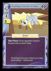 Size: 344x480 | Tagged: safe, enterplay, derpy hooves, pegasus, pony, canterlot nights, g4, my little pony collectible card game, ccg, female, mare, solo