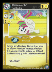 Size: 344x480 | Tagged: safe, enterplay, blossomforth, dizzy twister, orange swirl, rainbow dash, sunshower raindrops, canterlot nights, g4, my little pony collectible card game, ccg, flexible