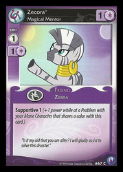 Size: 344x480 | Tagged: safe, enterplay, zecora, zebra, canterlot nights, g4, my little pony collectible card game, ccg, female, solo