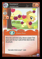 Size: 344x480 | Tagged: safe, enterplay, applejack, canterlot nights, g4, my little pony collectible card game, ccg, female, solo