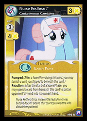 Size: 344x480 | Tagged: safe, enterplay, nurse redheart, earth pony, pony, canterlot nights, g4, my little pony collectible card game, ccg, female, mare, solo