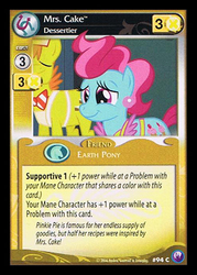 Size: 344x480 | Tagged: safe, enterplay, carrot cake, cup cake, pinkie pie, canterlot nights, g4, my little pony collectible card game, ccg