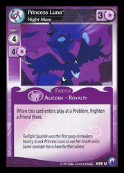 Size: 344x480 | Tagged: safe, enterplay, princess luna, canterlot nights, g4, my little pony collectible card game, ccg, female, solo