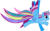 Size: 10464x6400 | Tagged: safe, artist:parclytaxel, oc, oc only, oc:parcly taxel, alicorn, pony, .svg available, absurd resolution, alicorn oc, flying, rainbow power, rainbow power-ified, simple background, smiling, solo, spread wings, transparent background, vector