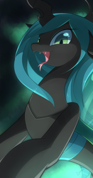 Size: 733x1403 | Tagged: safe, artist:zymonasyh, queen chrysalis, changeling, changeling queen, g4, female, pixiv, solo