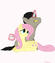 Size: 833x958 | Tagged: safe, artist:sirskipper, discord, fluttershy, g4, pony discord, ship:discoshy, shipping, tea