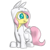 Size: 2000x2000 | Tagged: safe, artist:timsplosion, angel bunny, fluttershy, pegasus, pony, g4, animal costume, bunny costume, catchlights, clothes, costume, cute, female, high res, kigurumi, no pupils, shyabetes, simple background, sitting, solo, transparent background