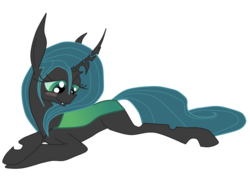 Size: 900x675 | Tagged: dead source, safe, artist:tosterina, queen chrysalis, changeling, changeling queen, g4, blushing, female, solo
