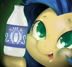Size: 3300x3083 | Tagged: safe, artist:rixnane, oc, oc only, oc:milky way, pony, female, high res, mare, milk bottle, solo
