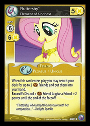 Size: 344x480 | Tagged: safe, enterplay, fluttershy, canterlot nights, g4, my little pony collectible card game, ccg, element of kindness, female, solo, yellow