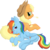 Size: 890x898 | Tagged: safe, artist:dasprid, applejack, rainbow dash, earth pony, pegasus, pony, g4, female, lesbian, lying down, mare, on side, pony pillow, prone, ship:appledash, shipping, simple background, smiling, transparent background