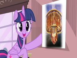 Size: 960x720 | Tagged: safe, edit, edited screencap, screencap, twilight sparkle, alicorn, pony, g4, three's a crowd, bioshock infinite, female, mare, meme, solo, twilight poster meme, twilight sparkle (alicorn), wrong aspect ratio