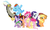 Size: 1504x916 | Tagged: safe, applejack, discord, fluttershy, pinkie pie, rainbow dash, rarity, spike, twilight sparkle, oc, g4