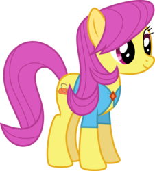 Size: 4000x4416 | Tagged: safe, artist:jeatz-axl, pursey pink, earth pony, pony, g4, open front blouse, simple background, solo, transparent background, vector