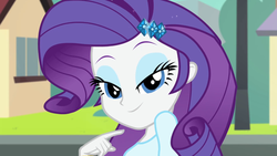 Size: 1440x810 | Tagged: safe, screencap, rarity, equestria girls, g4, my little pony equestria girls: rainbow rocks, player piano, clothes, cute, female, lidded eyes, looking at you, raribetes, solo