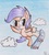 Size: 2225x2457 | Tagged: safe, artist:pelate, scootaloo, g4, female, high res, scooter, solo, traditional art