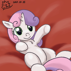 Size: 600x600 | Tagged: safe, artist:ashwolf, sweetie belle, pony, g4, chest fluff, cute, diasweetes, female, solo