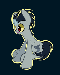 Size: 1280x1600 | Tagged: safe, artist:turtlefarminguy, discord, g4, male, ponified, simple background, sitting, solo