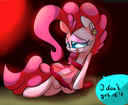 Size: 500x412 | Tagged: safe, artist:madacon, pinkie pie, earth pony, pony, g4, clothes, female, mare, nightgown, solo