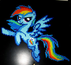 Size: 1500x1376 | Tagged: safe, artist:y2kdesign, rainbow dash, g4, etsy, female, perler, perler beads, photo, solo, sprite