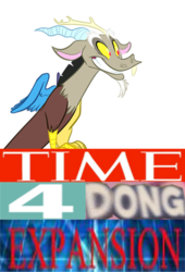 Size: 320x470 | Tagged: safe, artist:php27, discord, g4, expand dong, exploitable meme, male, meme, smiling, solo, text