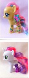 Size: 445x1167 | Tagged: safe, fluttershy, sweetie belle, g4, brushable, irl, photo, prototype, rainbow power, taobao, toy, wild rainbow