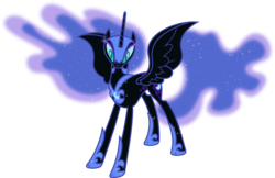 Size: 7120x4620 | Tagged: safe, artist:90sigma, nightmare moon, friendship is magic, g4, absurd resolution, female, looking at you, simple background, solo, standing, transparent background, vector