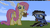 Size: 1366x768 | Tagged: safe, fluttershy, oc, oc:blue eyes, g4, minecraft, minecraft pixel art, pixel art